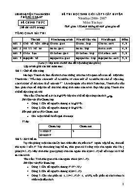 Đề thi chọn học sinh giỏi Tin học lớp 9 (Có đáp án) - Năm học 2014-2015 - Phòng GD & ĐT Hoài Ân